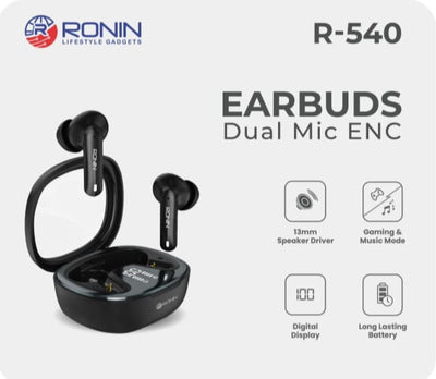 RONIN R-540 EarBuds ANC/ENC 12 Month Warranty