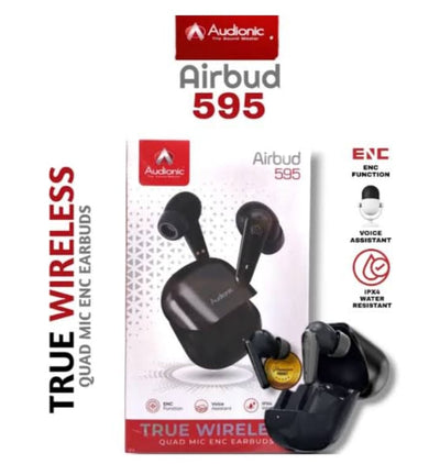 Audionic Airbud 595 Flip Earbuds long-lasting battery high-quality sound 12 Month Warranty