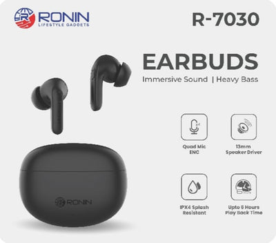 Ronin R-7030 Earbuds ANC/ENC 1 Year Warranty