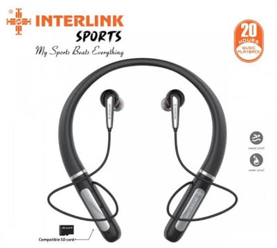 Interlink Sports Neckband heavy duty Long-Lasting Battery 12 Month warranty