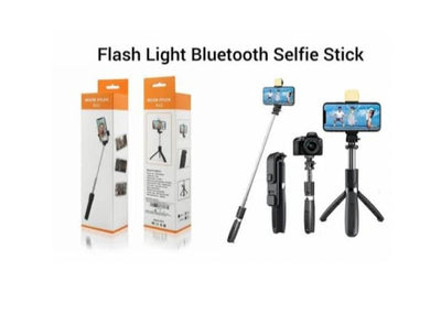 R1s Bluetooth Selfie Stick with Remote & Multifunctional Flashlight Tripod Stand - 4-in-1