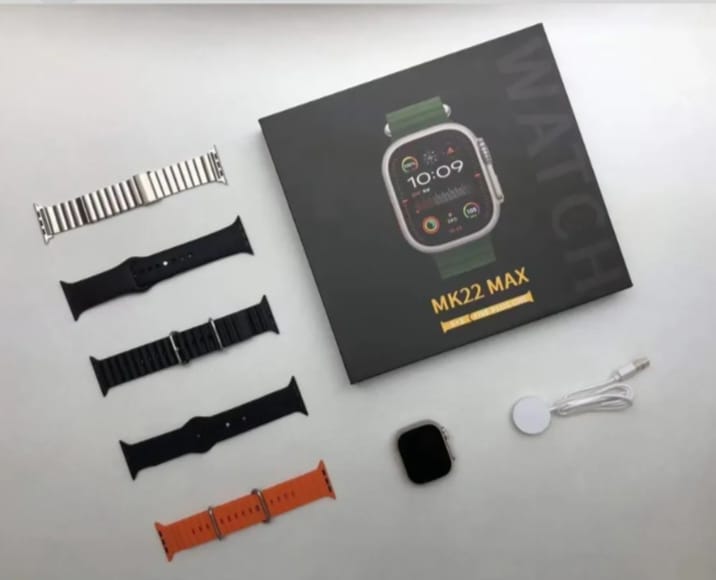 MK22 Max Ultra Smart Watch with 5 Strips Bands