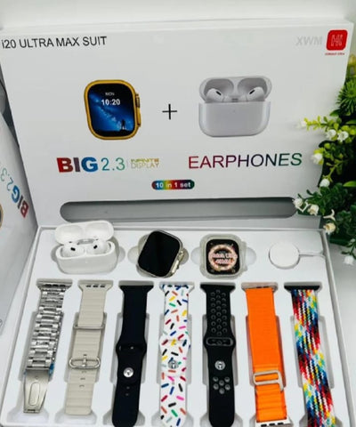 i20 Ultra MAX SmartWatch Amoled Display with Airpods Pro