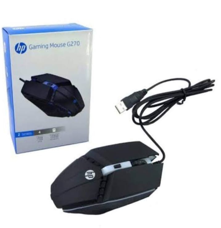 HP G270 Gaming Mouse 6 programmable buttons RGB lighting