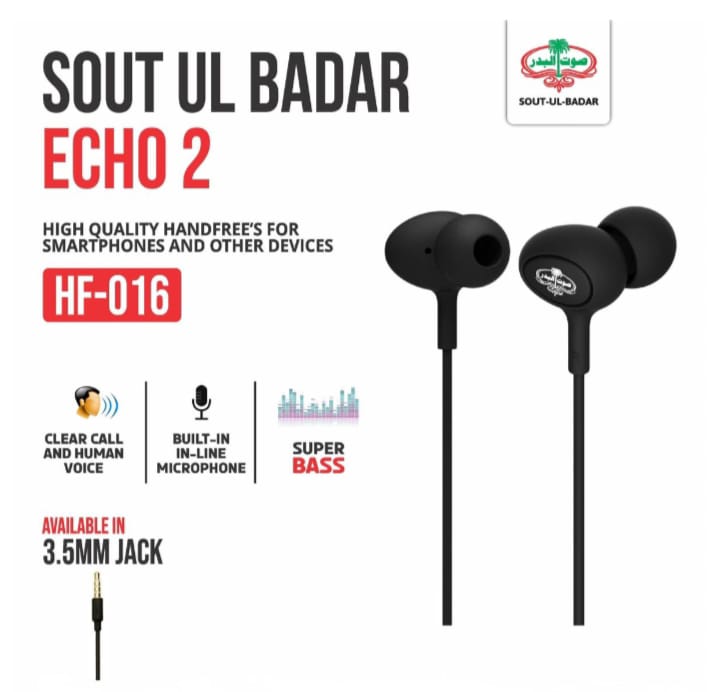 SOUT-UL-BADAR ECHO 2 True Bass Universal Earphones