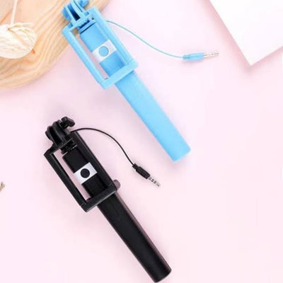 Extended Wired Mobile Selfie Stick Universal Compatibility