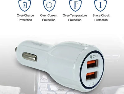 Dual-Port Fast USB Car Charger