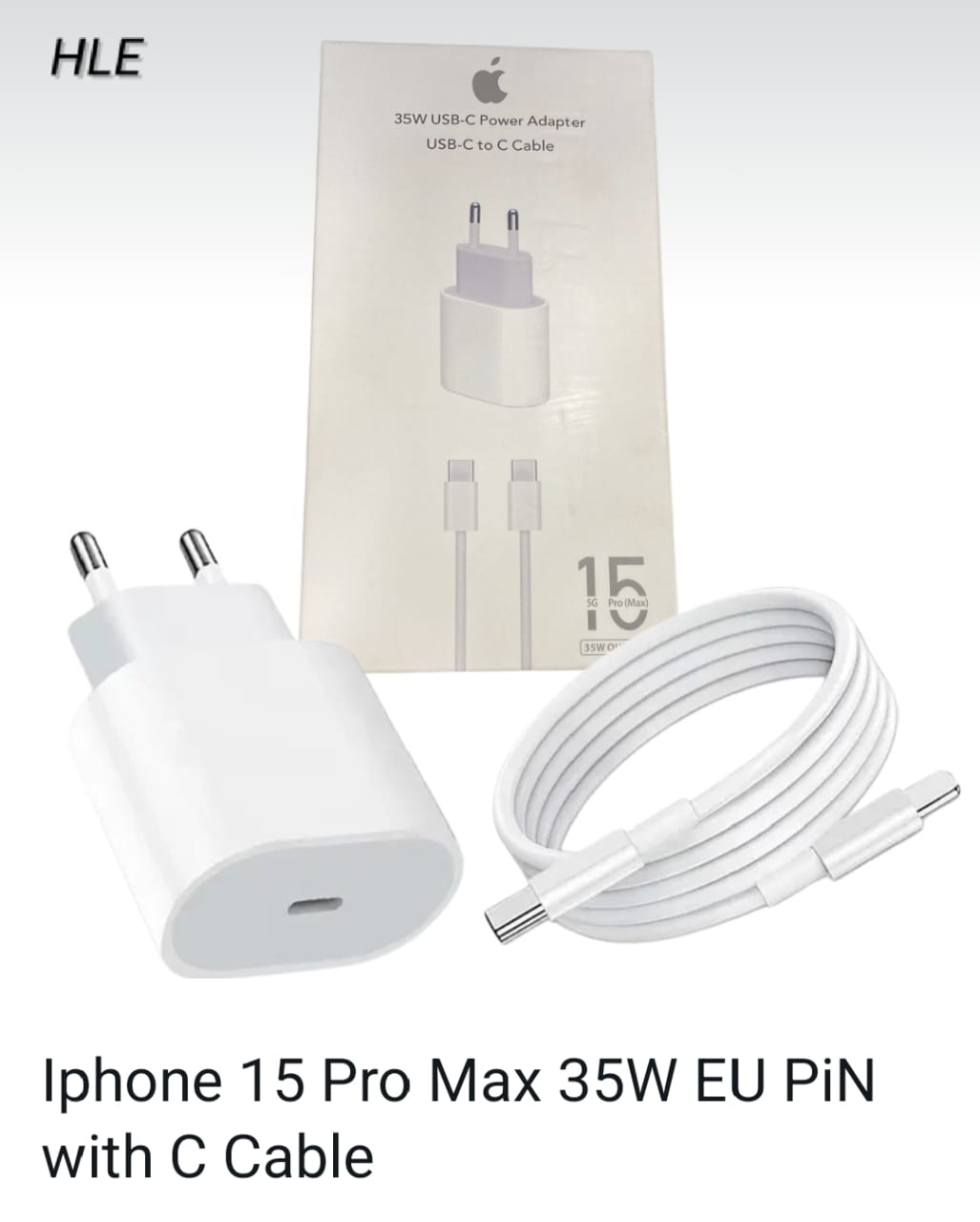 iPhone 15 Pro Max 35W EU Pin Charger with C Cable All Iphone series Sported