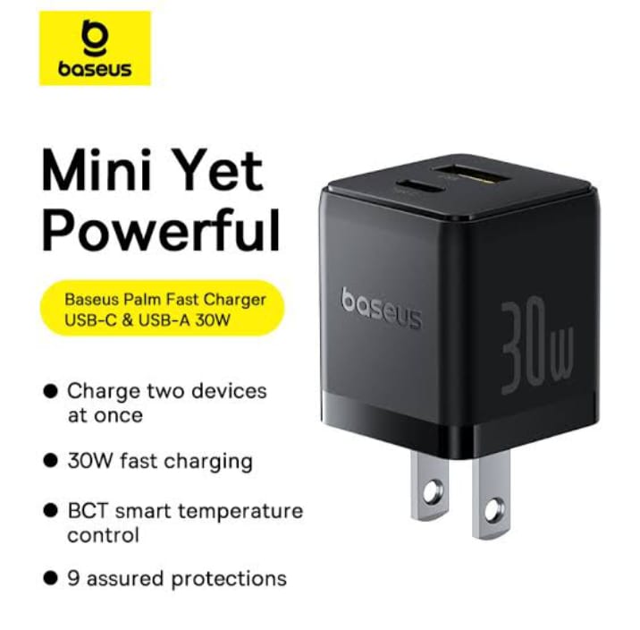 Baseus Palm Series 30W PD Fast Charger Powerful, Portable, and Reliable