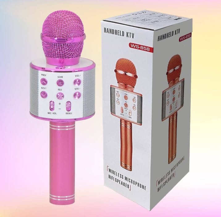 WS-858 Rechargeable Wireless Karaoke Microphone