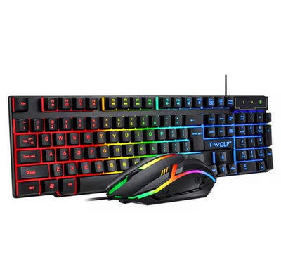 T-Wolf TF200 RGB Gaming Keyboard & Mouse Combo