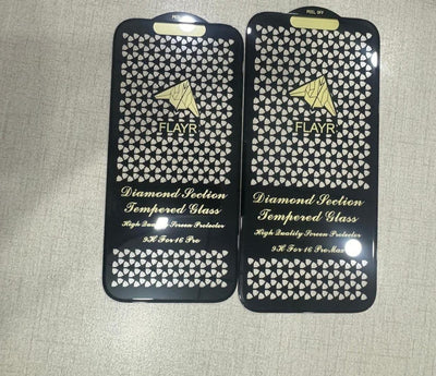 Flayr Diamond Section Tempered Glass All Iphone Modal Available