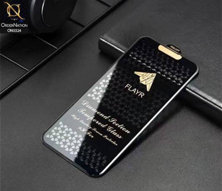 Flayr Diamond Section Tempered Glass All Iphone Modal Available